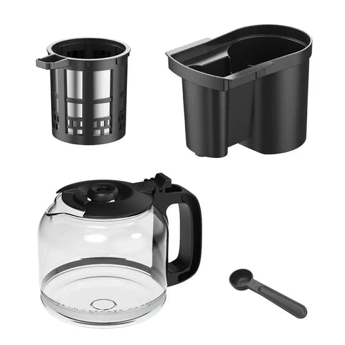 12-Cup Programmable Grind & Brew Coffee Maker Integrated Grinder Black New Stainless Steel Glass Carafe Timer Aroma Freshness